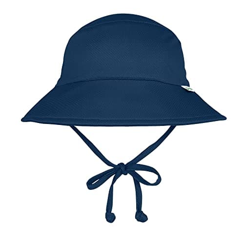 i Play Breathable Infant Toddler Bucket Sun Protection & Swim Hat (Navy, 9-18 Months)