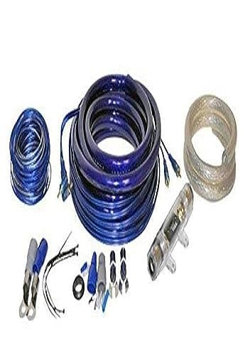 Lanzar Contaq Speaker & Amplifier Wiring Combo Installation Kit, 0-Gauge Power/Ground, 16-Gauge Remote, 20' Foot RCA Amplifier Complete Install Kit with 150 Amp ANL Inline Fuse 4000W (AMPKIT0)