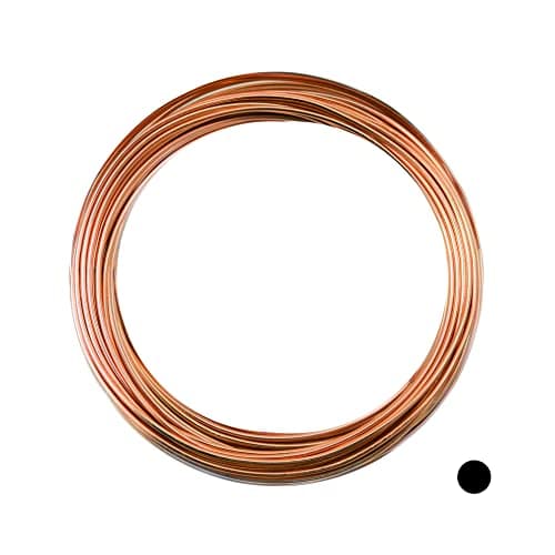 20 Gauge, 99.9% Pure Copper Wire (Round) Dead Soft CDA #110 Made in USA - 25FT by CRAFT WIRE