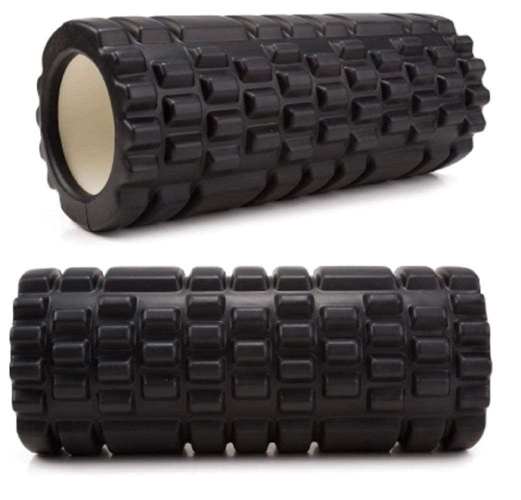JERN Foam Blocks Massage Roller Stick Hollow Yoga Block Muscle Relaxation Fitness Roller (Black)