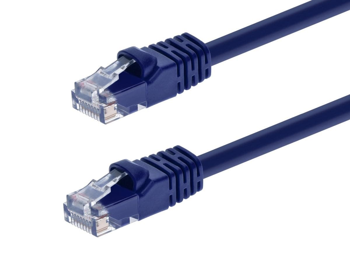 Monoprice 10FT 24AWG Cat6 550MHz UTP Ethernet Bare Copper Network Cable - Purple