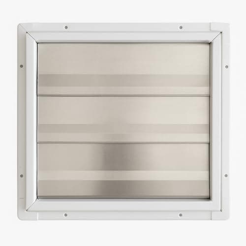Livshine Aluminum Flap Exhaust Shutter 19.1 x 19.1 in | Fits 17.5 in Fan or Duct | 6-Flap Backdraft Damper | Powder-Coated Tata CRCA Steel Frame | Rustproof Weather Resistant Vent Cover | Wall Mount