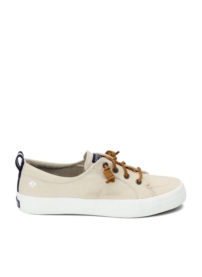 Sperry Women's Crest Vibe Linen Sneaker, Oat,6.5 W US