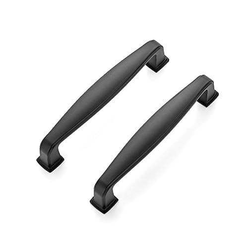 Ravinte 5 Pack Matte Black Cabinet Pulls & Drawer Handles - Solid 3-3/4 Inch Hardware for Cabinets