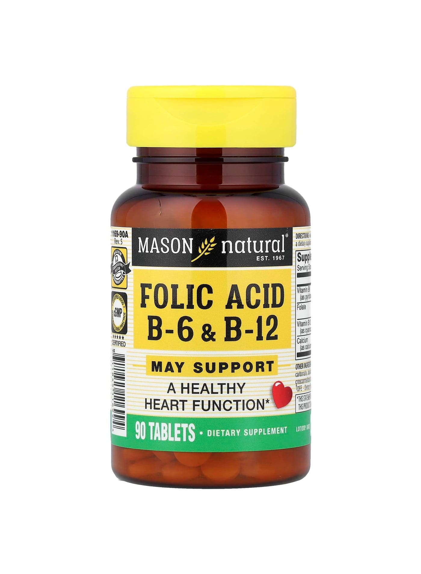 Folic Acid B6 & B12, 90 Tablets