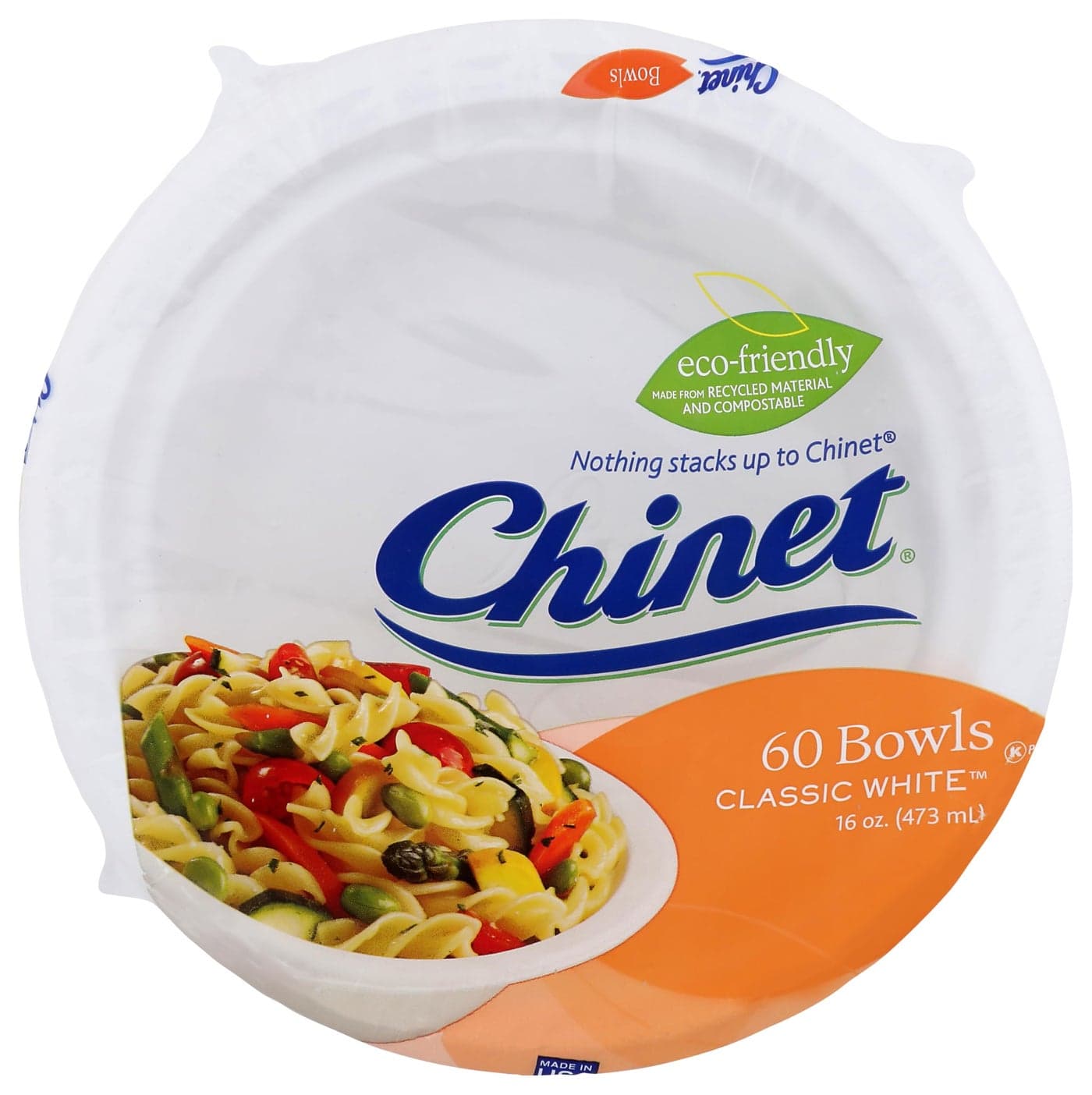 Chinet by DisDatNStuff Paper Classic White Bowls 16 oz 60ct