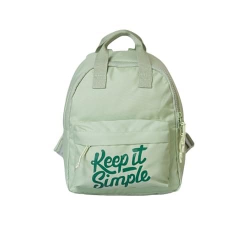 QIPS Keep It Simple 11-Inch Stylish & Trendy Mini Backpack for Travel, College & Daily Use | Compact & Durable Bag for Girls & Women - Saga Green