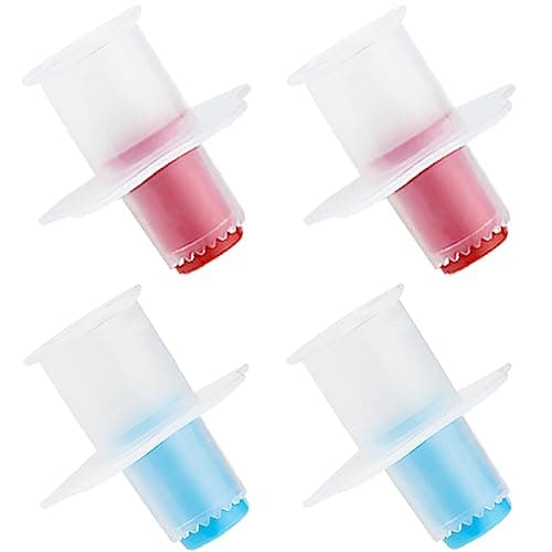 4 Pcs Plastic Cupcake Plunger Cutter 59x62mm Cake Digging Holes Tools Kitchen Mini Cupcake Corer Pastry Filling Tools for DIY Baking Confectionery Muffin Cake Filling 2 Red2 Blue