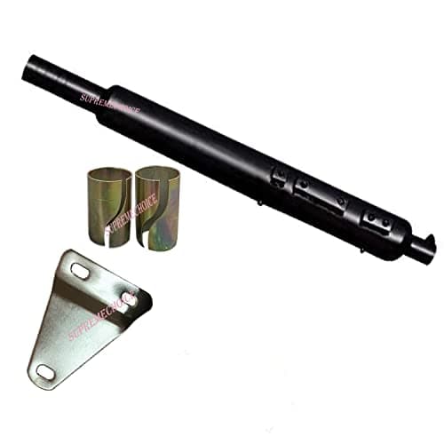 Supremechoice Bike SLM7 Silencer Bullet Exhaust Customized Long Bottle Bada Punjab Dholki Black Bike Exhaust With Zed Clamp & Bush for Royal Enfield Bullet Classic 350