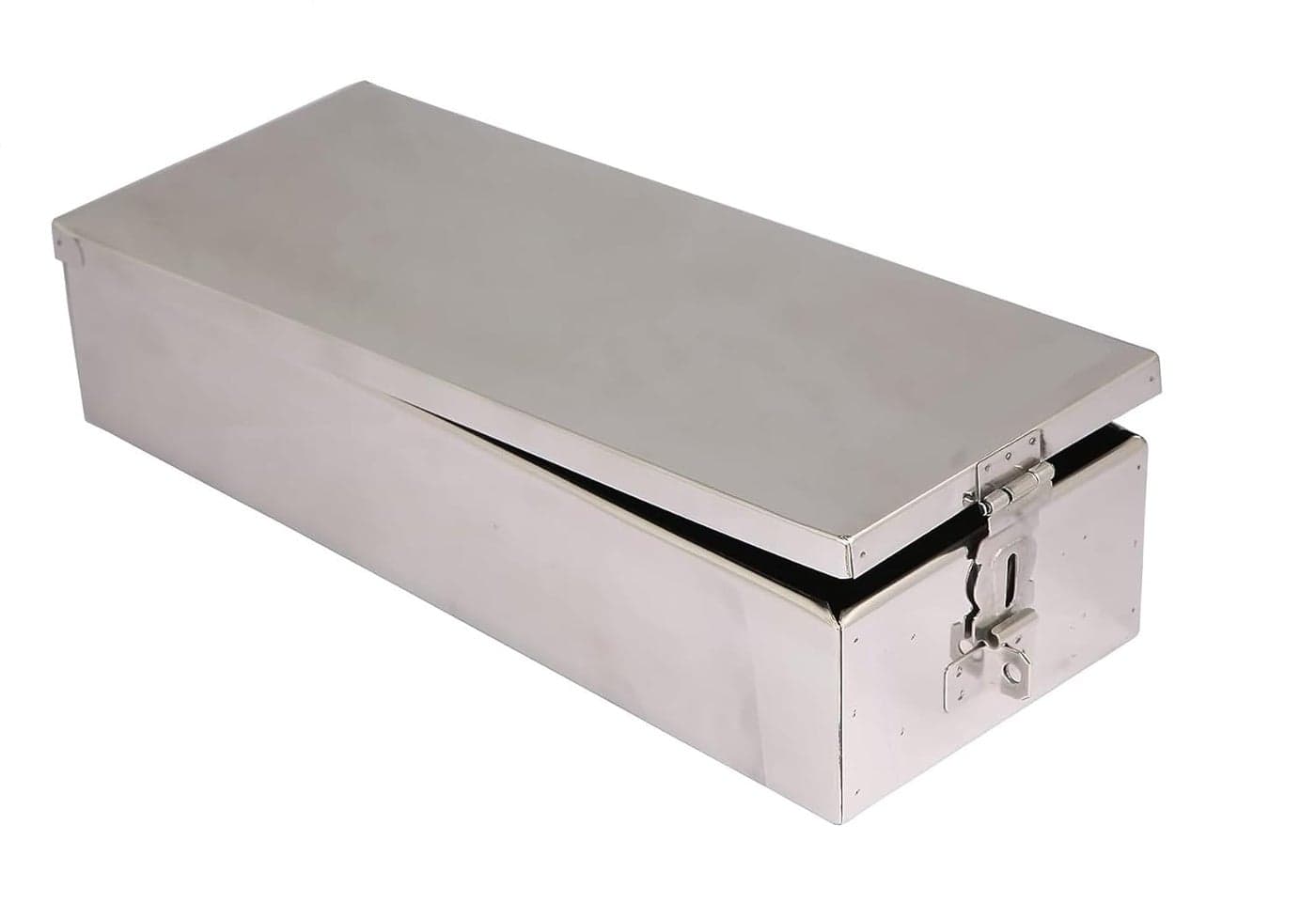 GinoSet High Grade Stainless Steel Premium Bank Safe Locker Box For Cash BoxJewelleryOrnaments Cheque BookMultipurpose Storage Security Box Mirror Finish fits in Any Bank Locker Size12 Inch