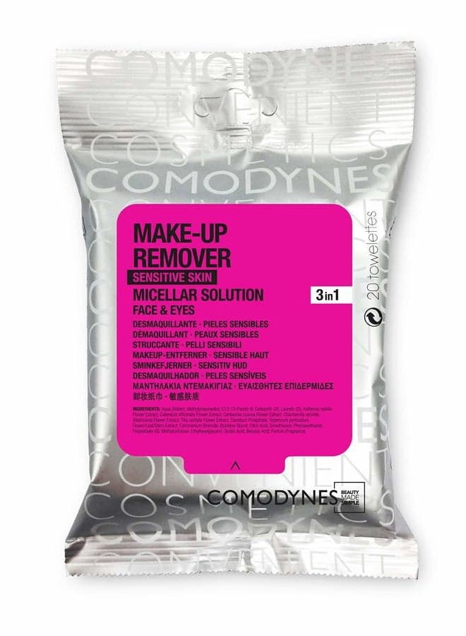 Make Up Remover Towels for Face and Eyes, Oats (Sensitive skin) - 20 ea