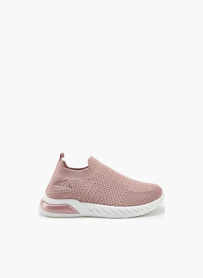 Textured Slip-On School Sports Shoes With Pull Tab — 34 EU