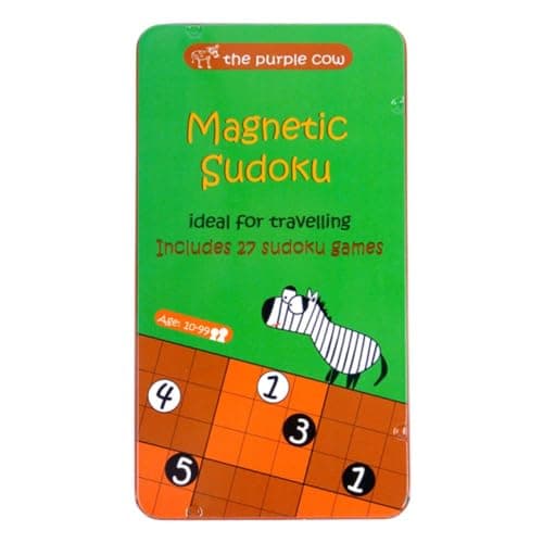 The Purple Cow- Sudoku. Magnetic Game Box for Kids and Adults. Solve Hard Puzzles and Master Your Mind.