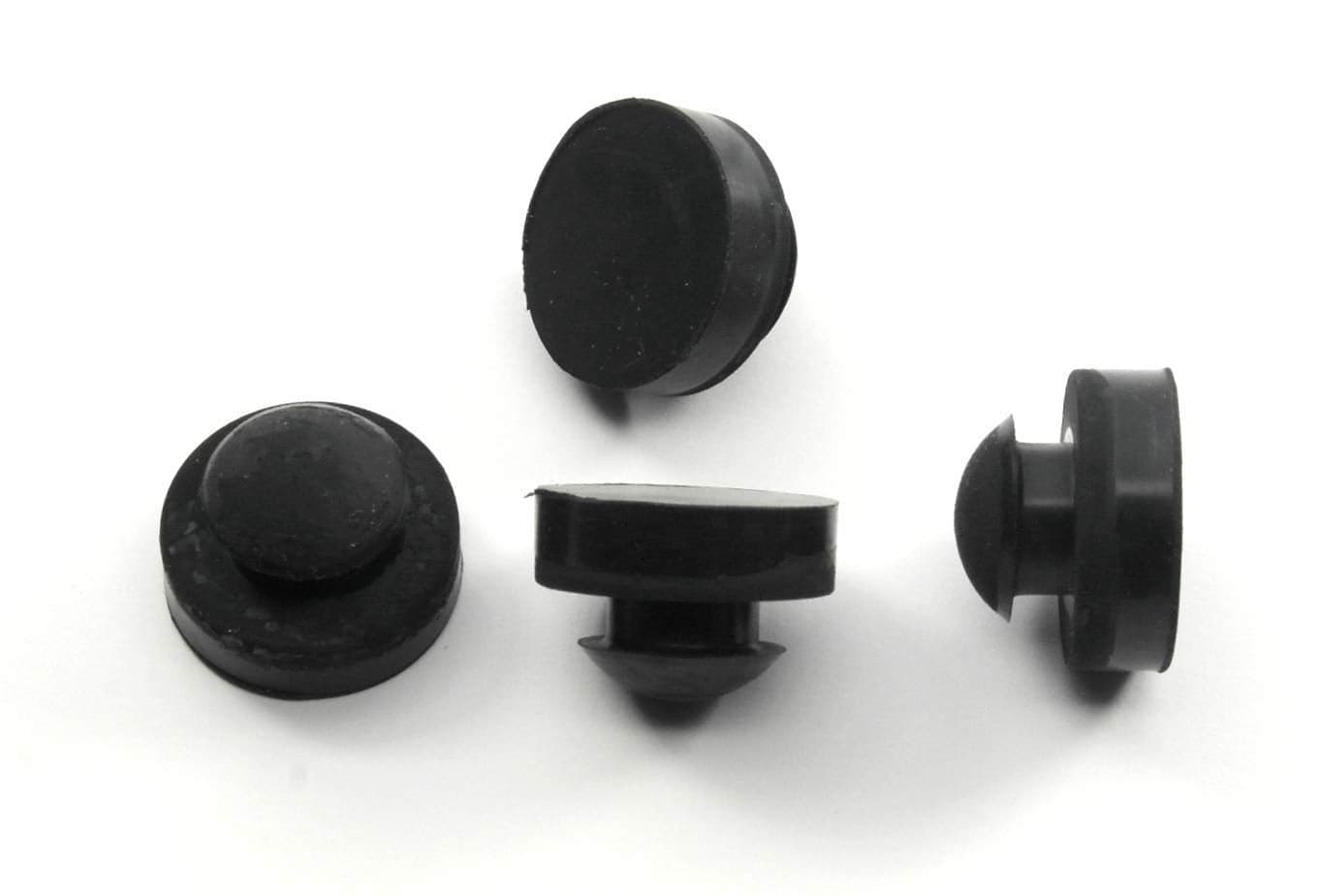 Large Rubber Pushin Ridged Stem Bumpers 1 Diam Feet Fits 12 Hole 4 Black