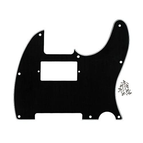 FLEOR 3Ply Black 8 Hole TL Pickguard Guitar Humbucker Pick Guard HH with Screws Fit USA/Mexican Standard TL Style Guitar Part