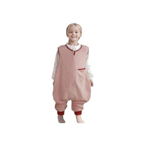 Toddler Sleep Sack with Feet (3-6T) Fleece 4 Seasons Baby Girl Walking Wearable Blanket 2.0 TOG Soft Plush kIDS Sleep Bag Comfortable Legged Sleeper