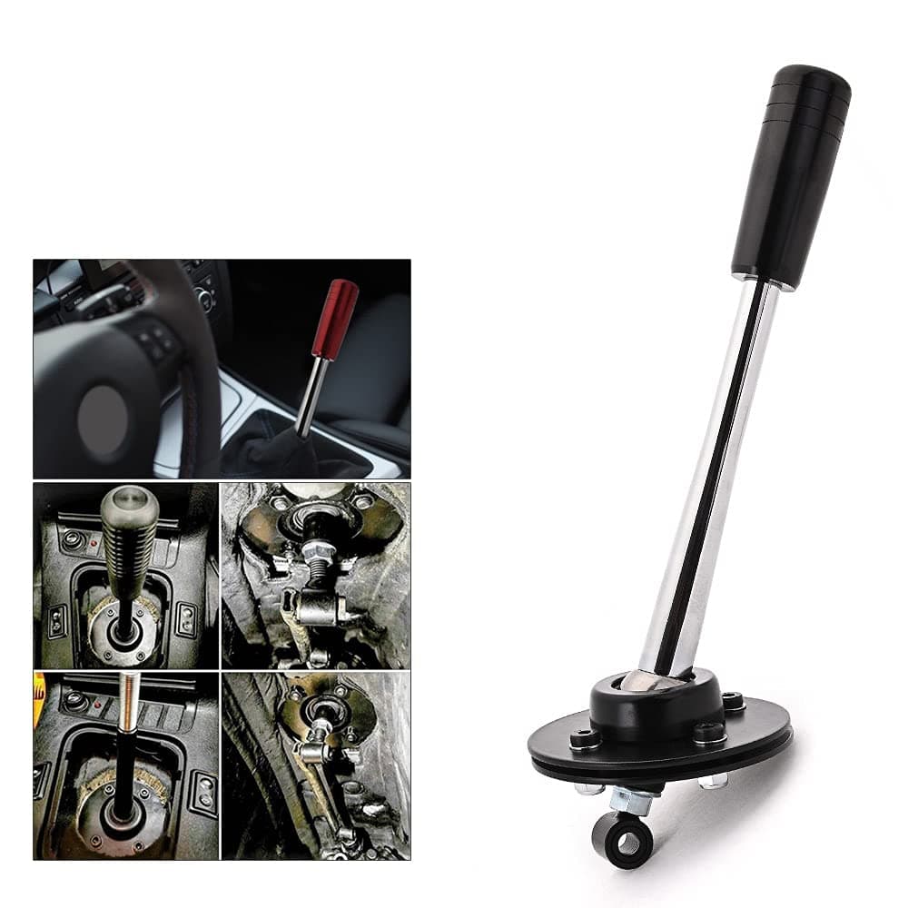 RJSPHH Drift Tuning Adjustable Short Shifter Lever Knob fits for BMW 8510 E30 E36 E39 Z3 E46 E34 Gear Transmission Getrag or ZF Racing Daily Black 178mm Handle