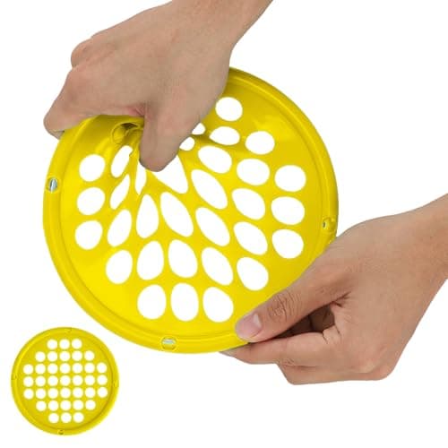 ZHIAMZ Hand Exercise Webs for Physical Therapy Hand Grip Strengthener Finger Exerciser Portable Size Latex Free 7 Diameter LightYellow
