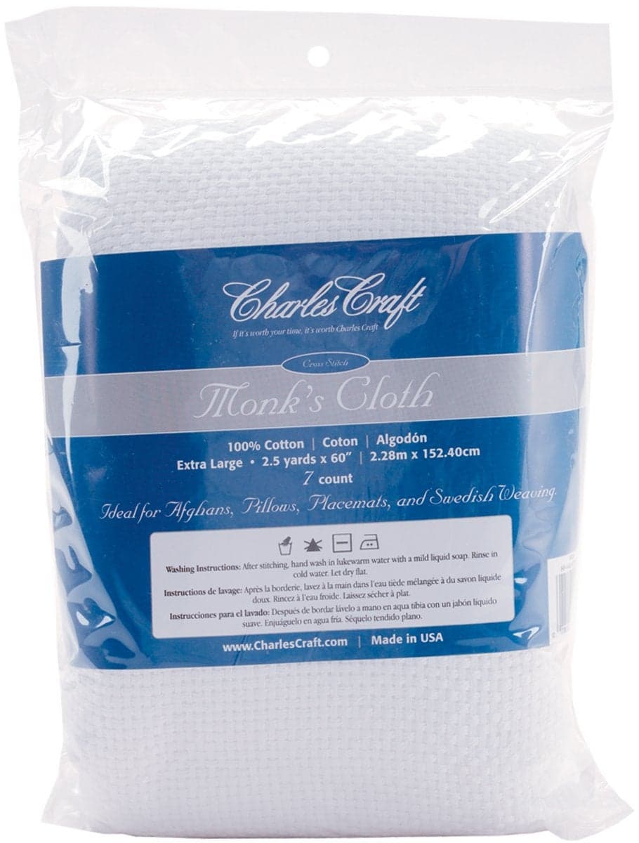 DMC Charles Craft Charles Craft Monks Cloth Aida 7 Count 60 X2 White