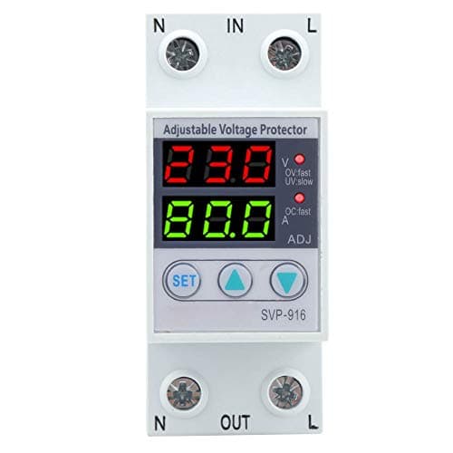 SVP?916 100-130VAC Adjustable Over and Under Voltage Protector Delay Reset Protector Overvoltage Action(80A)
