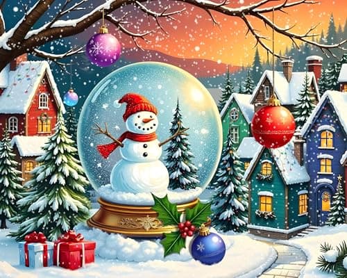 Springbok Snowman Snow Globe 1000 Piece Puzzle for Adults and Families A Classic Winter Display of a Giant Snowglobe with a Snowman Inside
