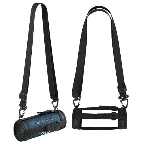 TXEsign 1 Pack Travel Carrying Strap Case Cover Compatible with JBL Flip 6 Portable Speaker Two Sides Mesh Covers Protective Cover Case with Shoulder Strap for JBL Flip 6