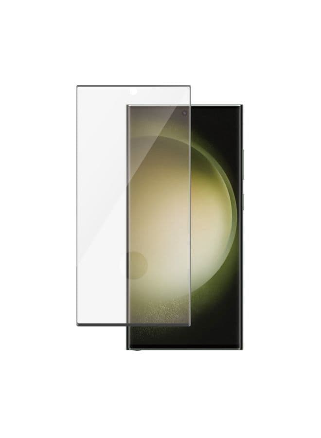 Ultra Wide Fit Screen Protector for Samsung Galaxy S23 Ultra - Clear with Black Frame