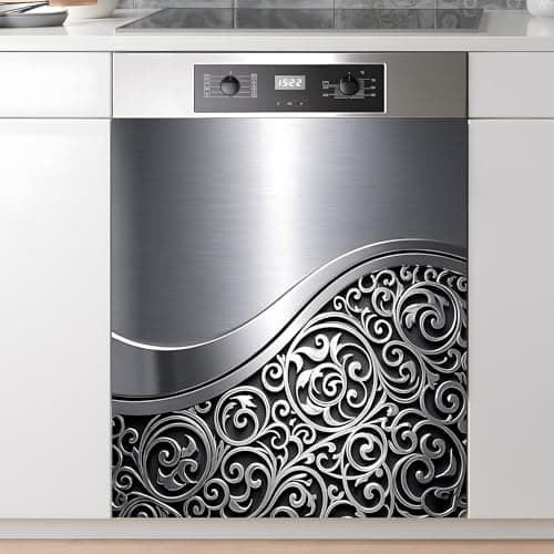 AOHMPT Dishwasher Magnet Sticker Cover Panel Decal Refrigerator Magnetic Sticker Decorative for Kitchen Decoration,Fridge Door Cover,Home Appliances Decor Stickers 23"x26"