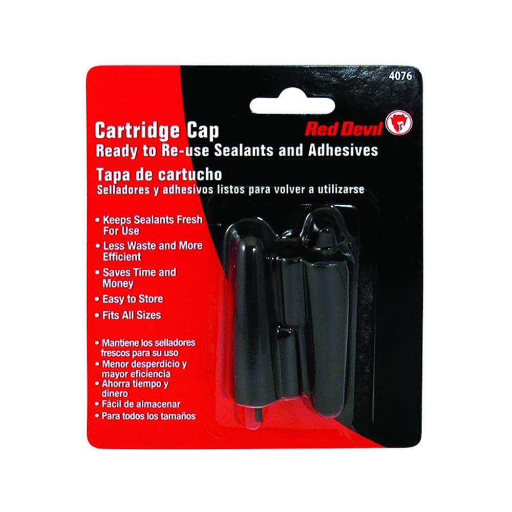 Red Devil 4076 Caulk Cartridge Caps Black