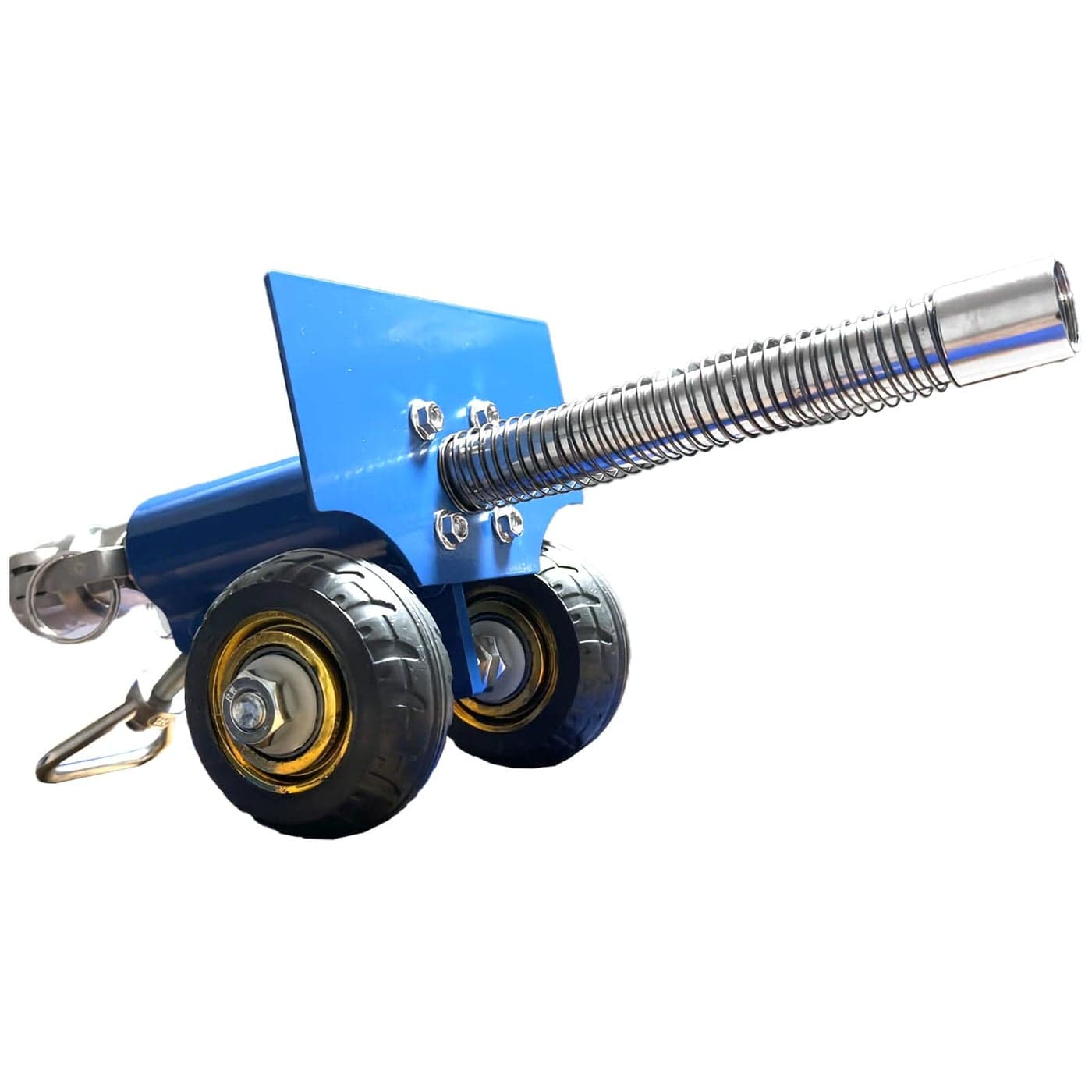 TIETHEKNOT Stainless Steel Mini Cannon Model with Recoil Mechanism Perfect for Outdoor Games and Collectors Gift Blue