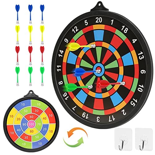Magnetic Dart Board w 12 Darts Toys for Boys Age 812 Safe Indoor Outdoor Games for Kids 812 Teen Gifts for 6 7 8 9 10 11 12 13 14 Year Old Boys Girls