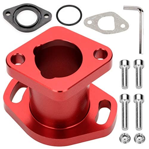 FVRITO Performance Racing Intake Pipe Inlet Manifold for Compatible with Predator 212cc Coleman CT200U BT200X GX160 GX200 6.5HP OHV Chinese 196cc Clone Engines Mini Bike Go Kart Red