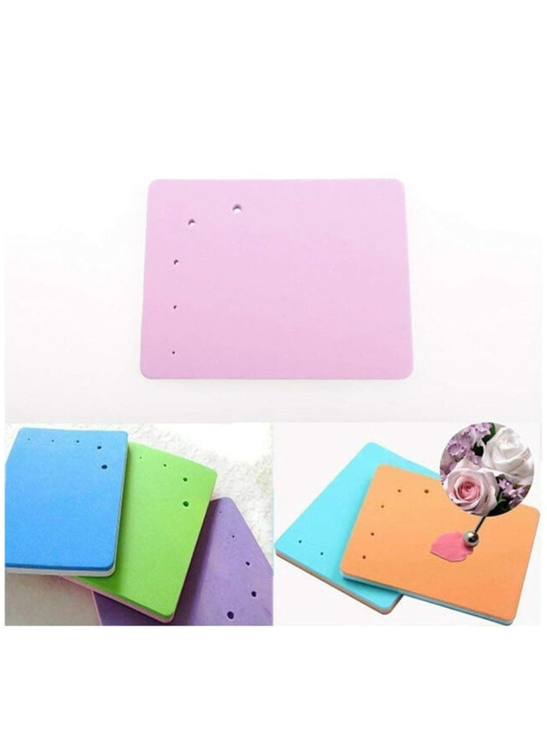 Cake Decor 5 Holes Fondant Square Sponge Foam Pad Mat Cake Decorating Flower Model Tool