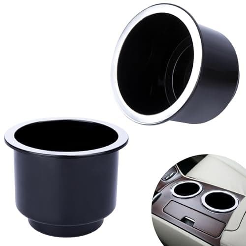 2PCS Cup Holder Insert, Plastic Cupholder Insert for Car, Universal Drop In Cup Holder, Car Seat Cups Holders Replacement for Sofa Boat Rv Couch Golf Cart Truck Poker Table, for 2.8" to 3.7" Cups Base