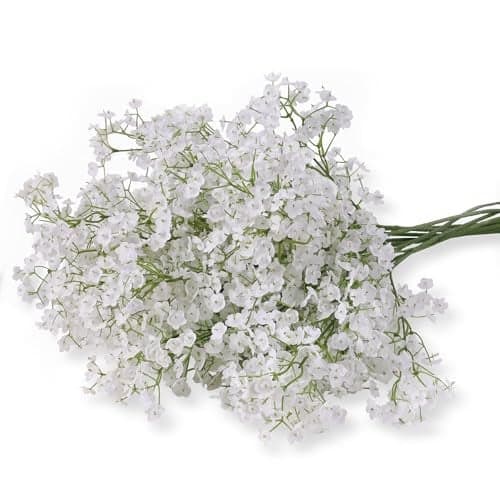 FLORANET Artificial Baby's Breath (12 Pack) - 26" Real Touch Silk Stems for Wedding Bouquets, Centerpieces, Home Decor - Hyper-Realistic Faux Flowers for DIY, Vase Arrangements & Bridal Events