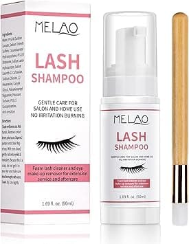 Eyelash Extension Cleanser Eyelid Foaming Cleanser Lash Foam Shampoo for Extensions Paraben Sulfate Free100 Safe for Natural Lashes Perfect for Professional Salon