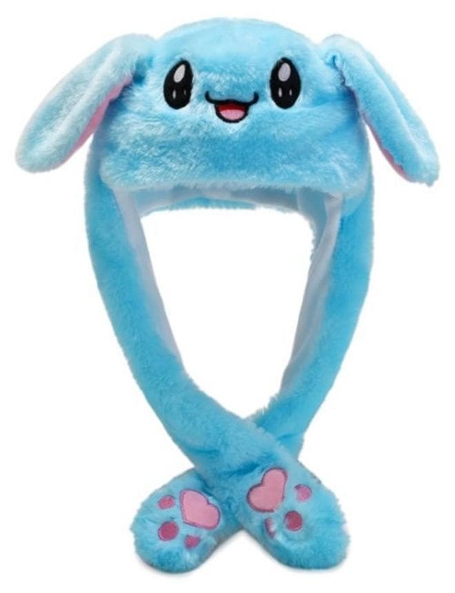 Douyin'S Same Rabbit Hat With Moving Ears, Plush Cute Warm Headgear, Kidsren'S Luminous Adult Hat