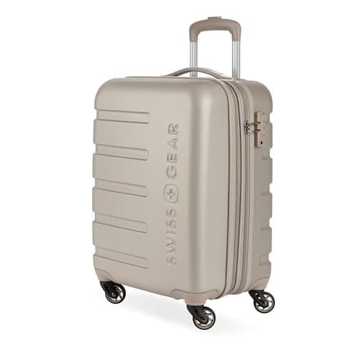SwissGear 7366 Hardside Expandable Luggage with Spinner Wheels, Sand, Carry-On 19-Inch