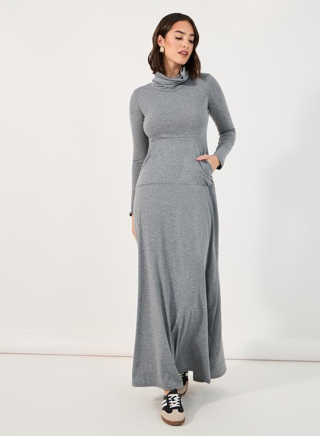 Styli Wrap Top with Shawl collar and Balloon Sleeves — M