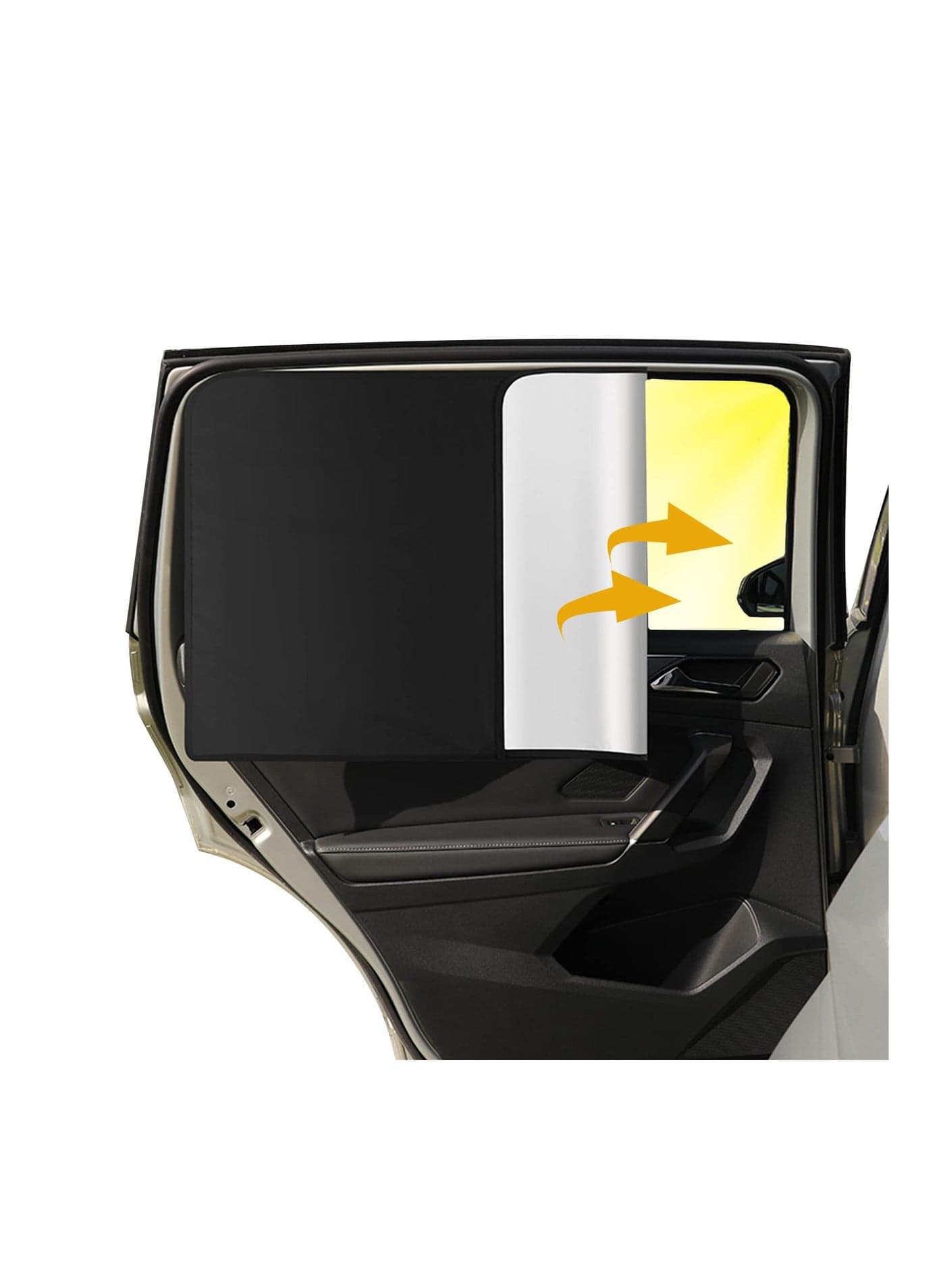 2PCS Magnetic Car Side Window Sun Shades, Front Seat Privacy Curtains for Cars, SUVs, and Trucks, Effectively Blocks Sunlight and Provides UV Protection for Back Seat Passengers.