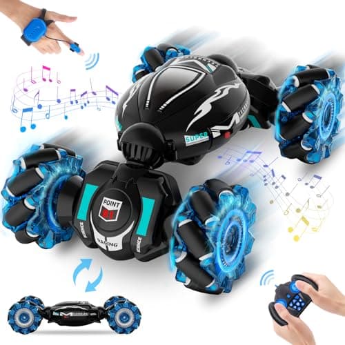 Fosgoit RC Cars Gesture Sensing Stunt Car Toys for Boys Girls 612 Year Old 24Ghz 4WD Hand Remote Control Toy 360 Rotate Transform OffRoad Drift with Lights Music Birthday Xmas Gifts for Kids