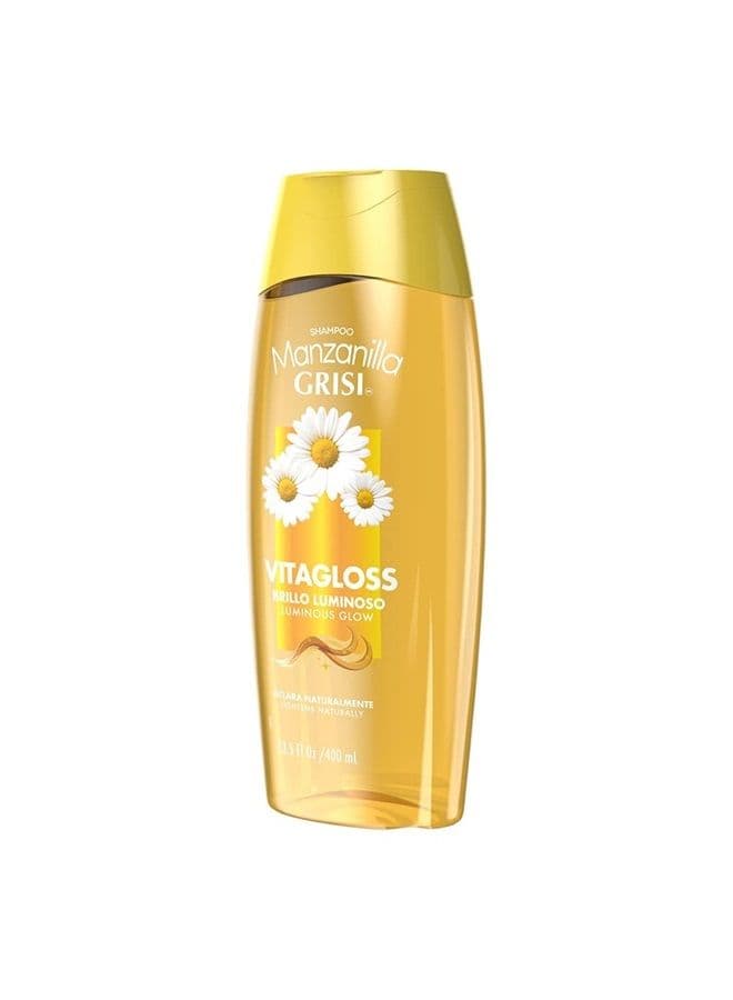 GRISI Manzanilla Shampoo, Cleansing and Lightening Shampoo with Chamomile Extract, Luminous Glow, Lightens Naturally for Soft and Luminous Hair, 13.5 Fl Oz, Bottle