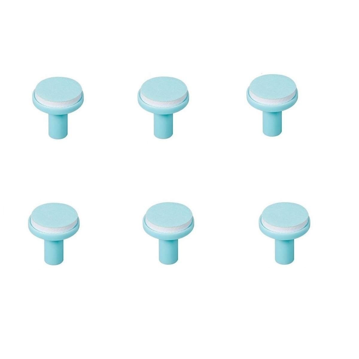 Jaybva Baby Nail Trimmer Replacement Pads 6PCS Grinding Heads Polish Disc for Electric Nail File Clippers and Cutter Kit Blue for Children Kids 6 Moths Up