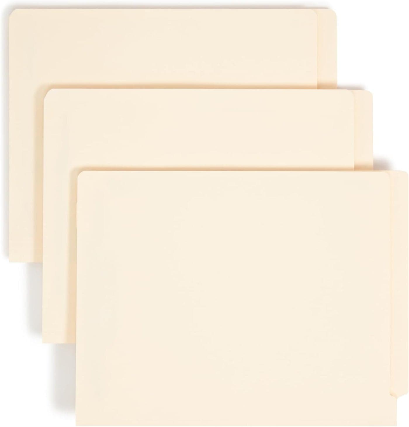Smead End Tab Fastener File Folders 50 Count Manila Reinforced StraightCut Tabs 4 Fasteners Letter Size 34220