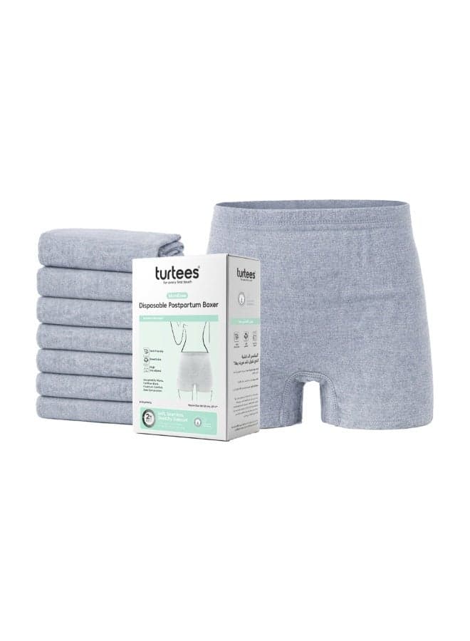 Turtees Disposable Postpartum Underwear for Women – High Waist Mesh Postpartum Boxer, Soft Breathable Maternity Recovery Underwear, C-Section Friendly, Stretchy Hospital Underwear After Delivery-8Pcs - TTS721