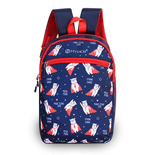 HYDER Kids 20L Small Superhero Pattern Cartoon Best Stylish Waterproof Lightweight Casual/Picnic/Tuition/School Bag/Backpack for Children Boys And Girls (Navy Blue)