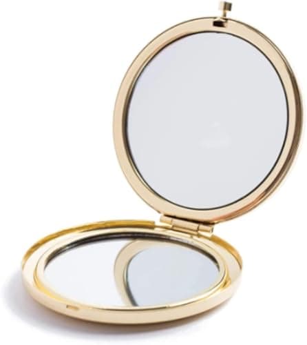 MIHAGUTY Magnifying Compact Mirror for Purses with 2 x 1x Magnification, Folding Mini Pocket Double Sided Travel Makeup Mirror,Perfect for Purse, Pocket Mirror for Gift