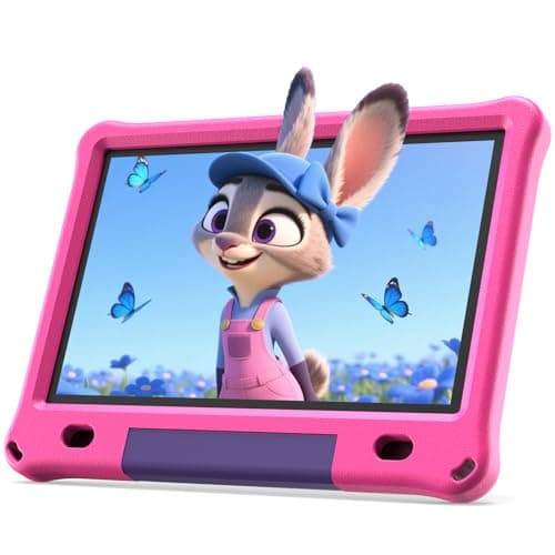VOLENTEX 10 Inch Kids Tablet with Case, 10'' Android 15 Tablet for Age 3-12, 6GB RAM 64GB ROM, Parental Control, Educational Games Pre-Installed, Dual Camera, 6000mAh, Bluetooth