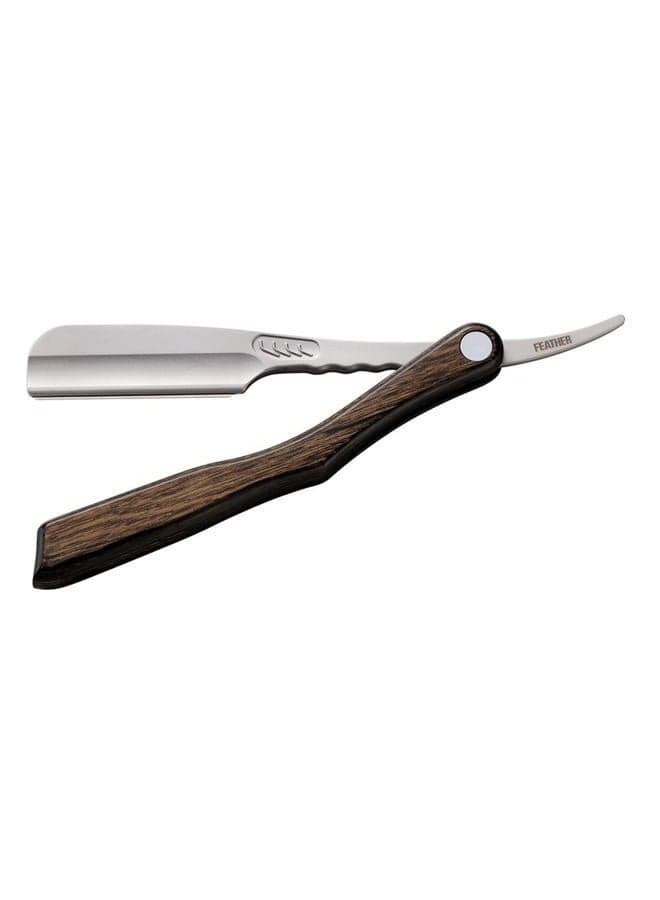Feather Artist Club SS Wood Folding Straight Razor
