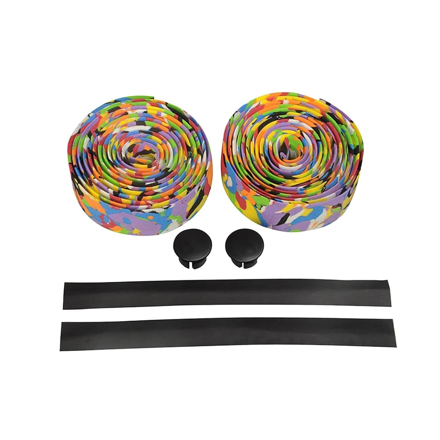 SYCOOVEN Bike Handlebar Tape 2 Roll Road Bicycle Bar Tape EVA Foam Cycling Handlebar Wraps with End Plugs Cycling Handle Wraps for Mountain Bike Bike Road Bike BMXs